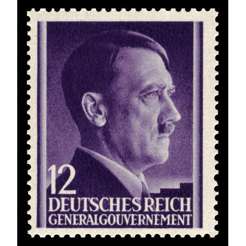 Pologne, Occupation Allemande - General Gouvernement 1941, Très Beau Timbre Neuf** Luxe Yvert 86, Chancelier Hitler 12gr. Violet.