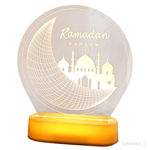 Acrylique Eid Mubarak Table Décoration LED Ramadan Lampe de