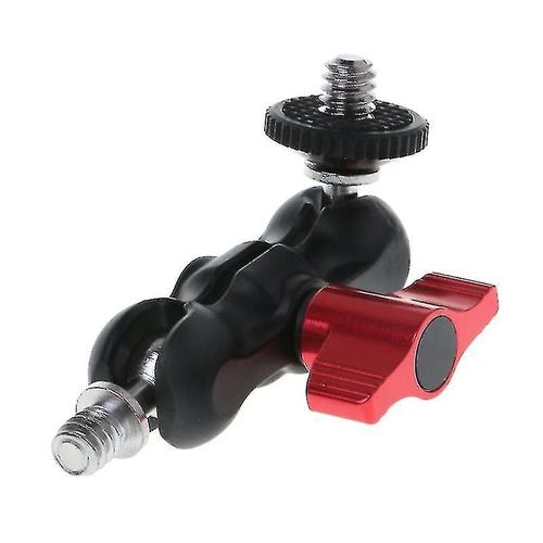 Double Ball For Head Shoe Mount Adapter Magic Arm 1/4" Screw Portable Gps Phone