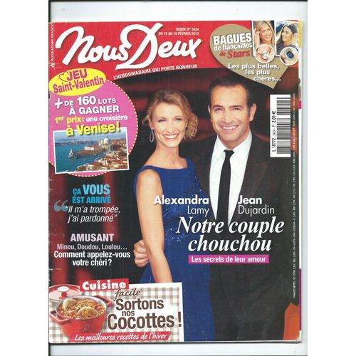 Nous Deux 12/02/2013 Alexandra Lamy & Jean Dujardin, Maurane, Olivia Ruiz, Belmondo & Stella, Pascal Obispo, Roger Hanin, J-P Foucault, Jean-Marc Thibault & Roger Pierre, Liz Taylor, Angelina Jolie