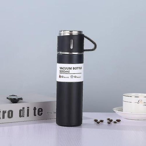 750ml En Acier Inoxydable Cadeau Ensemble Bureau Style D¿affaires Thermos Bouteille Extérieure D¿eau Chaude Isolation Thermique Vide Couple Cu-yujia