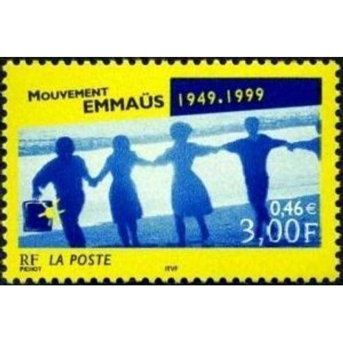 Timbre France 1999 Oblitéré Mouvement Emmaüs 1949-1999 3.00 Yt3282