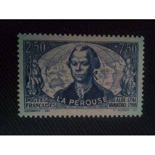 Timbre France Y T 541 Galaup, Jean Fr. De La Pérouse (Albi 1741 - Vanikoro 1788) 1942 ( 080107 )