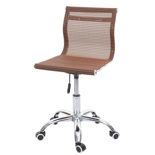 Chaise De Bureau Hwc-K53 Chaise D'ordinateur, Tissu Résille/Textile   Marron