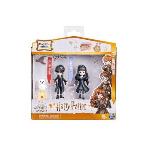 Pack Figurines Harry Potter - Cho Chang, Harry Potter, Hedwig - Univers Magical Minis Poupee Collection - Jouet Et Carte Tigre