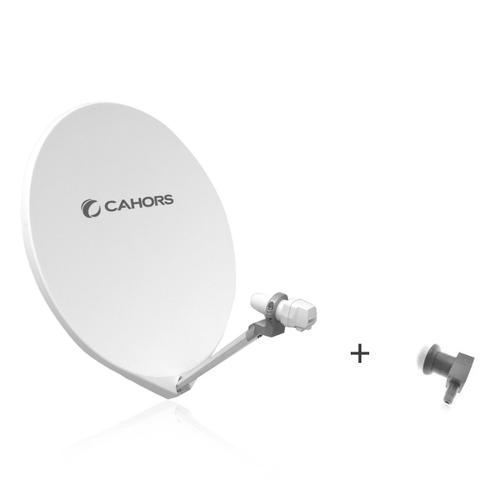 Antenne Fibre Cahors SMC 65 UNI + LNB Single - 65 CM, Gain 36,2 dB, Bande de fréquence 10,7 - 12,75 GHz