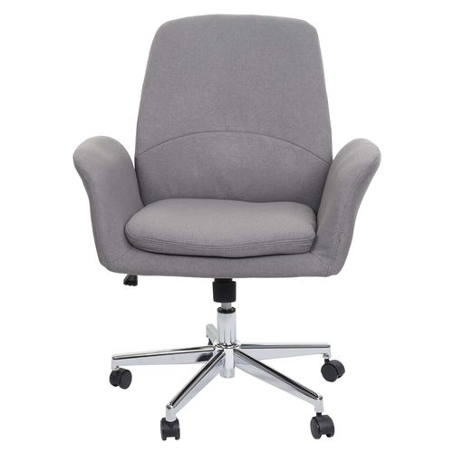 Chaise De Bureau Hwc-K23, Chaise De Bureau Chaise Pivotante Tissu/Textile Avec Accoudoirs   Gris
