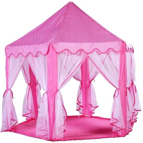 Xxl Grand Chateau En Tissu Rose Cabane Tente Maison Jouet Enfant