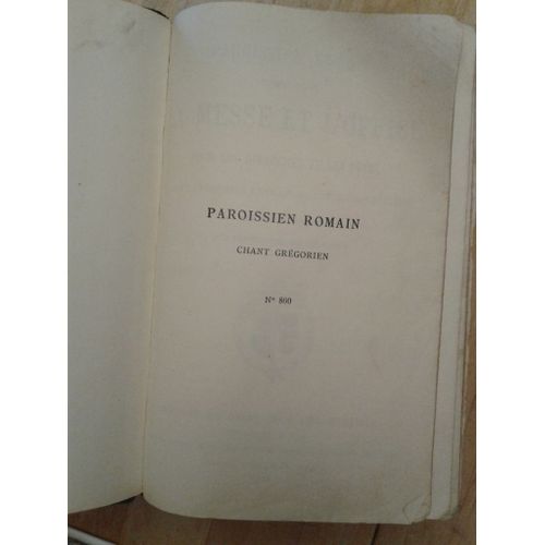 Paroissien Romain - Chant Grégorien - Contenant La Messe Et L'office Pour Les Dimanches Et Les Fête - 1936 - Desclée & Cie
