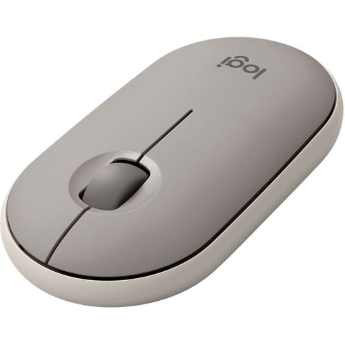 Logitech Pebble M350 - Souris - optique - 3 boutons - sans fil - Bluetooth - récepteur sans fil USB - sable