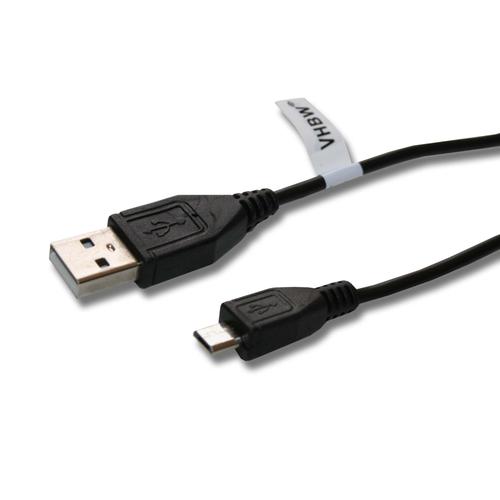 vhbw Câble USB/Micro USB, 1 m, noir, compatible avec Sony Alpha 68 (ILCA-68), Alpha 99 II (II ILCA-99M2), FDR-AX53