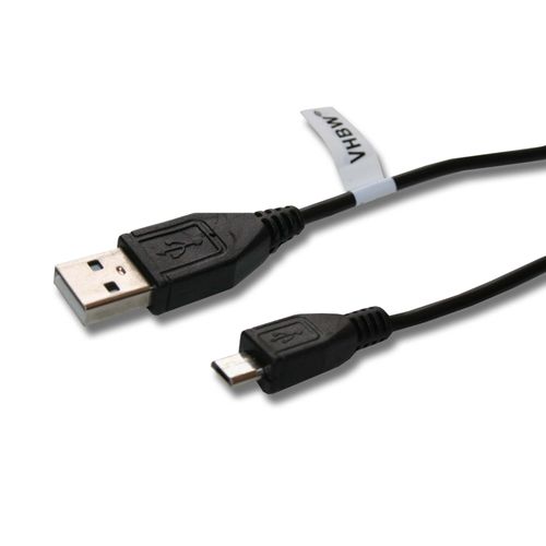 vhbw Câble USB/Micro USB, 1 m, noir, compatible avec Sony HDR-AS300, HDR-AS50, HDR-CX405, HDR-CX440, HDR-CX450, HDR-CX455, HDR-CX485, HDR-CX625