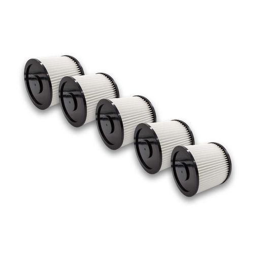 vhbw 5x Filtres ronds pour aspirateurs multi-usages compatible avec Super 22, Industrial 30, Industrial 35, Industrial 50, NTP 20, NTP 30
