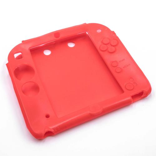 Vhbw Manchon Housse Compatible Avec Nintendo 2ds Console De Jeu, Manette - Silicone, Rouge