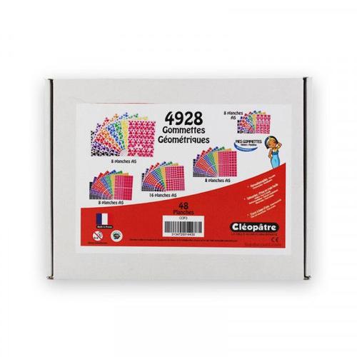 Coffret De Gommettes Géométriques Cléopâtre 48 Planches 4928 Pièces