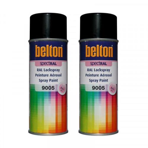 Lot De 2 Bombes De Peinture Belton Spectral Ral9005 Noir Foncé 400ml