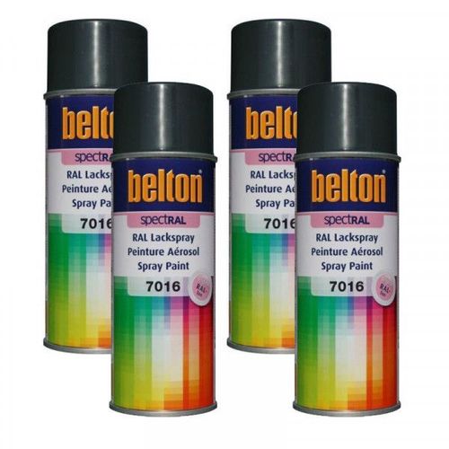 4 Bombes De Peinture Belton Spectral Ral7016 Gris Anthracite