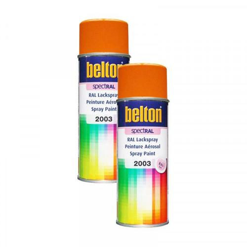 2 Bombes De Peinture Belton Spectral Ral2003 Orange Pastel 400ml