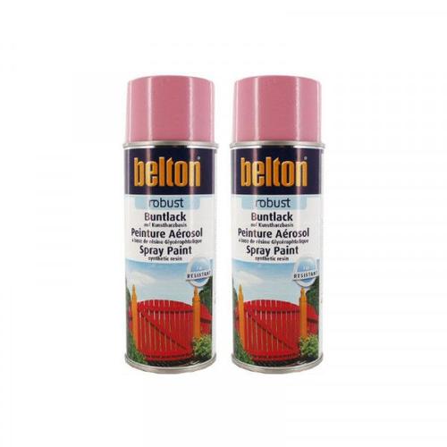 Lot De 2 Bombes De Peinture Belton Robust Pastel Rose 400ml