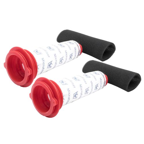 vhbw Lot de 4 filtres compatible avec Bosch Athlet BCH62560gb/02, BCH6256kgb/01 aspirateur (filtre en mousse, microfiltre)