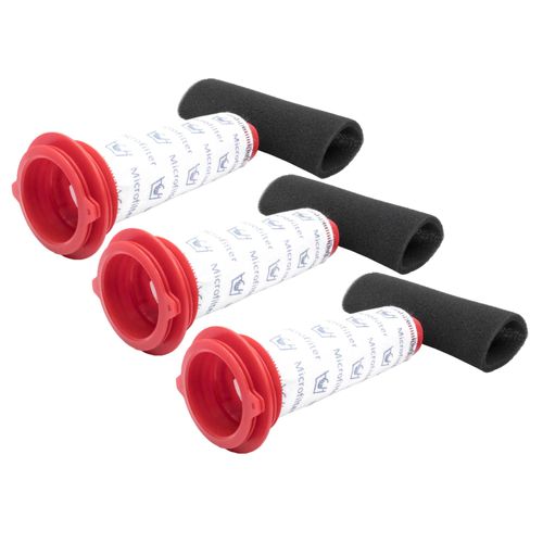 vhbw Lot de 6 filtres compatible avec Bosch Athlet BCH62550GB, BCH62550gb/01 aspirateur (filtre en mousse, microfiltre)