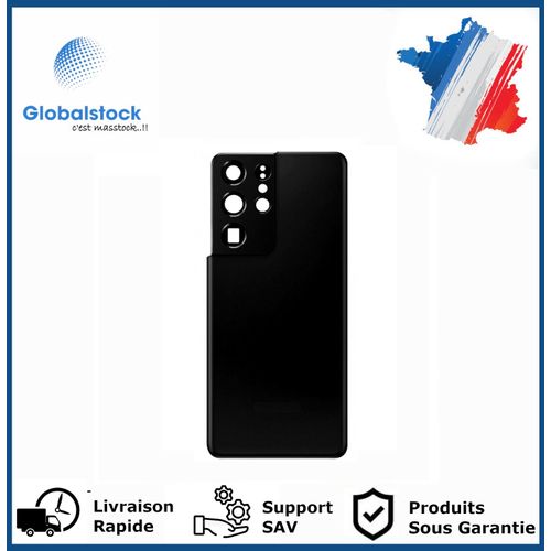 Vitre Arrière Pour Samsung Galaxy S21 Ultra Noir Logo + Ce