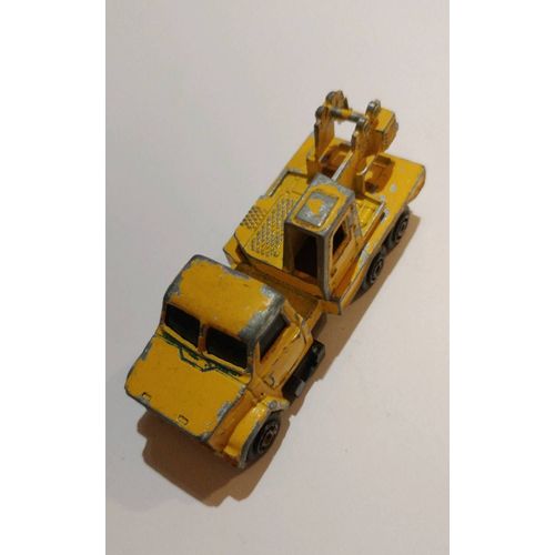 Majorette Camion Grue Chantier Jaune 