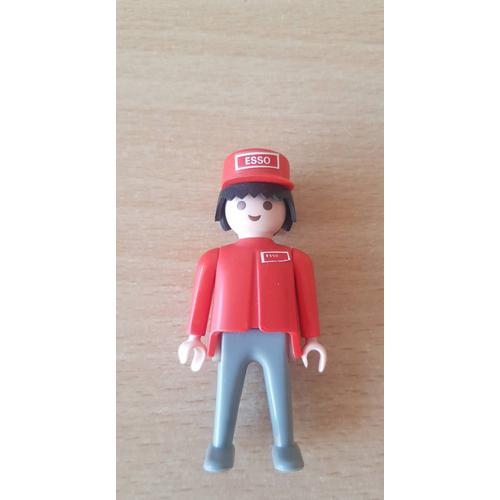 Playmobil Homme Garçon Pompiste Esso Boy Man Gas Station Attendant Geobra Copyright 1974