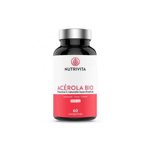 Acérola Bio (60 Caps)| Vitamine C|Nutrivita 