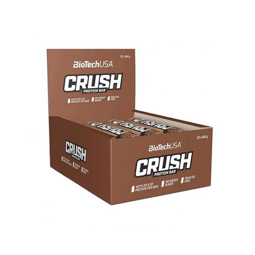 Boîte Crush Bar (12x64g)|Chocolat Brownie| Barres Protéinées|Biotech Usa 