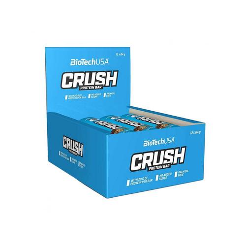 Boîte Crush Bar (12x64g)|Coco Caramel| Barres Protéinées|Biotech Usa 