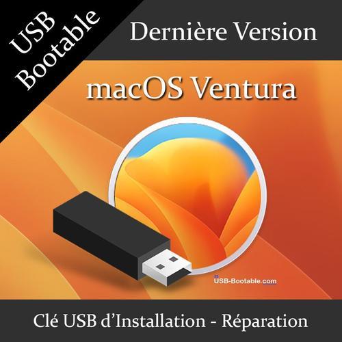 Clé USB Bootable macOS Ventura + Guide PDF d'utilisation - Installation/Réparation/Mise à niveau - Compatible MacBook/Mac/iMac/Pro/Air/mini - Dernière version officielle - USB 2.0 / 3.0