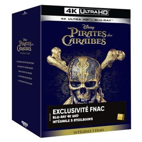 Pirates Des Caraïbes - Intégrale 5 Films - Exclusivité Fnac - Coffret Avec Boîtiers Steelbook - 4k Ultra Hd + Blu-Ray