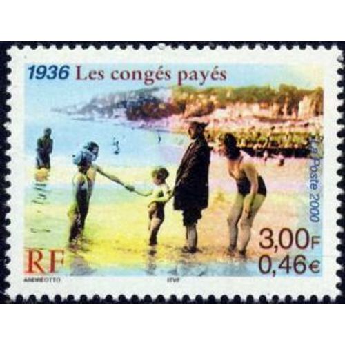 Timbre France 2000 Oblitéré 1936 : Les Congés Payés 3.00 Yt3352