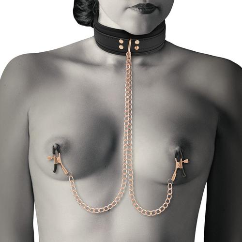 Coquette Chic Desire Collier Fantasy Avec Pinces À Tétons Noir