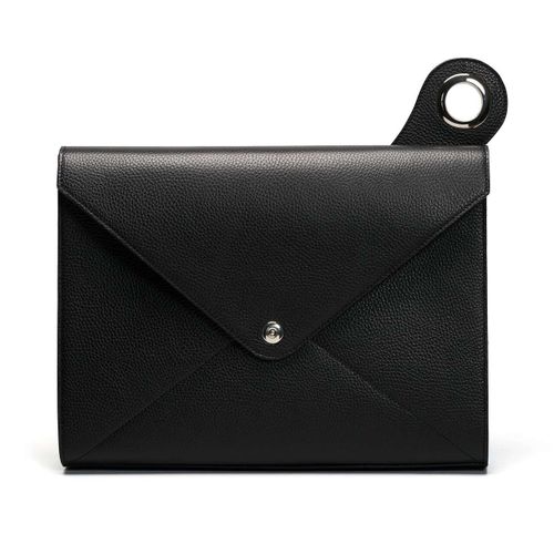 Sac enveloppe en cuir, noir