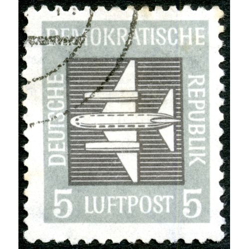 Timbre Oblitéré Deutsche Demokratische Republik, Luftpost, 5
