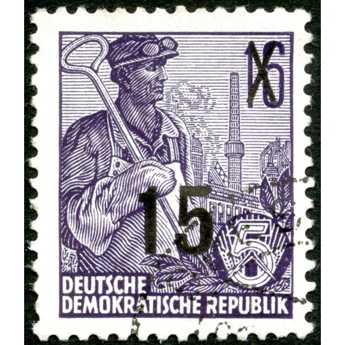 Timbre Oblitéré Deutsche Demokratische Republik, 16, 15