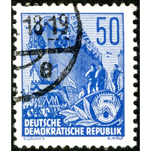 Timbre Oblitéré Deutsche Demokratische Republik, 50