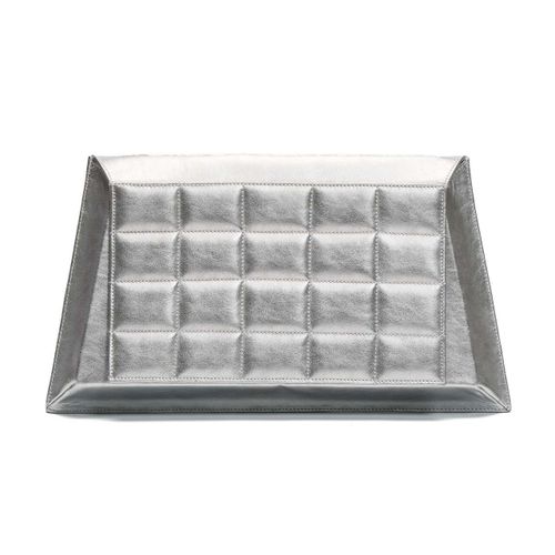 Urban Vanilla, Sac enveloppe en cuir à l'aspect métallique CIOCO, Argent