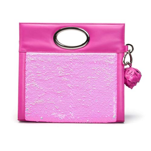 Urban Vanilla, Sac en cuir avec anse et sequins KELLY Rose SPARKLE, Rose