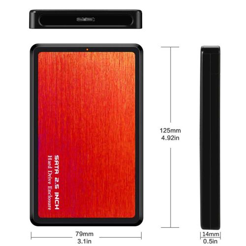 Boîtier De Disque Dur Portable En Alliage D'aluminium, 5gbps, 2.5 Pouces, Usb 3.0 Vers Sata Hdd Ssd, Pour Pc, Mac, Tablette, Xbox, Ps4