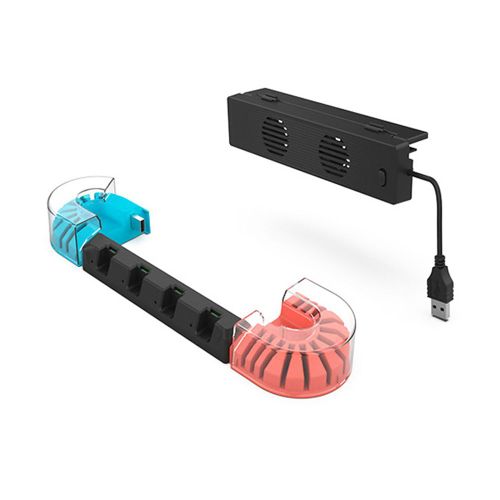 Ventilateur de refroidissement de Console de jeu multifonction 3 en 1, Base de Dock de chargeur, boîte de rangement de carte de jeu pour accessoire de contrôleur hôte NS/OLED