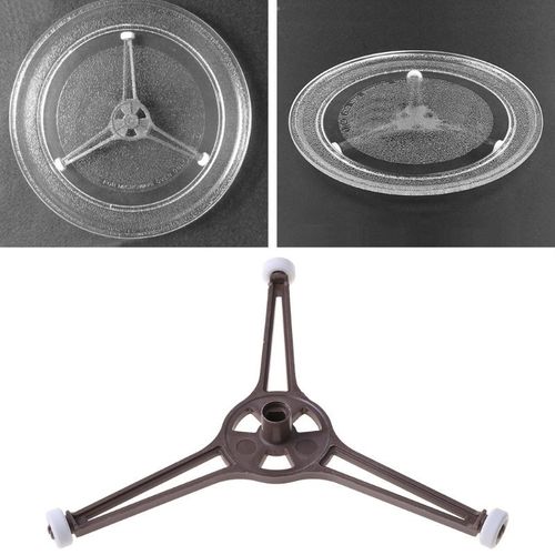 Plateau en forme de Triangle pour micro-ondes, pièces de rechange pour four à micro-ondes, plaque en verre plat de 24.5cm, 1 pièce