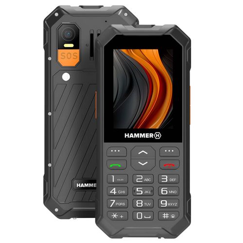 Téléphone Résistant HAMMER 6 LTE IP68 Réseau 4G Batterie 2500mAh Hammer Noir / Orange