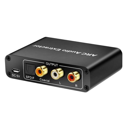 Extracteur Audio ARC compatible HDMI convertisseur 192KHz Support numérique RCA L/R Coaxial SPDIF adaptateur Jack 3.5mm pour TV