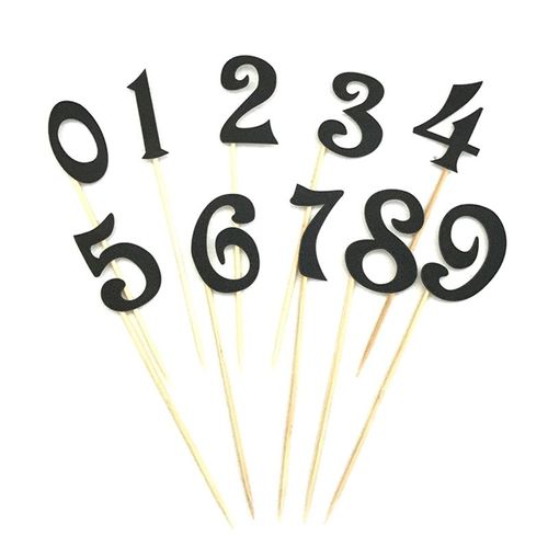 0-9 Numéro Joyeux Anniversaire Gâteau Topper Cupcake Toppers Drapeau Bannière Anniversaire Gâteau De Mariage Fête Décoration Bébé Douche Garçon Fille