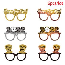 Lunettes À Paillettes Pour Nouvel An, 6 Pièces, Cadre De Lunettes, Accessoires Photo, Festif, Décoration De Noël, Cadeaux Pour Enfants