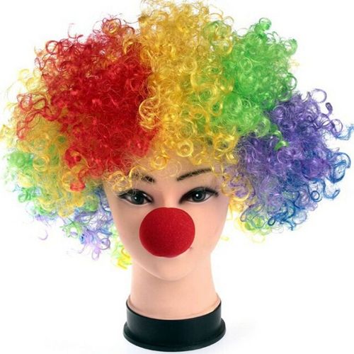 Perruque De Clown Rouge, Boule Éponge De Fête, Boucles De Nez Magique, Fournitures De Vente En Gros, Fête D'halloween, Mascarade, Explosion De Costume, 1 Pièce