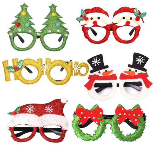 Lunettes Décoratives Fantaisie De Noël, 1 Pièce, Décorations De Fête De Noël, Jouets Pour Enfants Adultes, Lunettes De Bonhomme De Neige En Bois